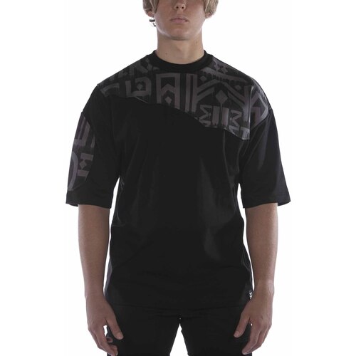 textil Hombre Tops y Camisetas Inkover T-Shirt Toppe Suede Allover Negro