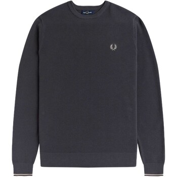 textil Hombre Sudaderas Fred Perry Fp Pique Textured Jumper Gris