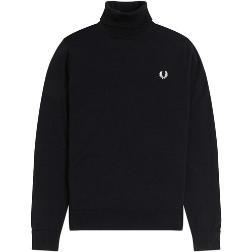 textil Hombre Sudaderas Fred Perry Fp Roll Neck Jumper Negro