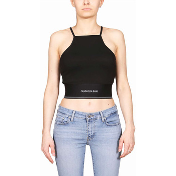 textil Mujer Tops y Camisetas Calvin Klein Jeans Milano Square Neck S Negro