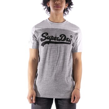 textil Hombre Tops y Camisetas Superdry Vintage Vl College Tee Mw Gris
