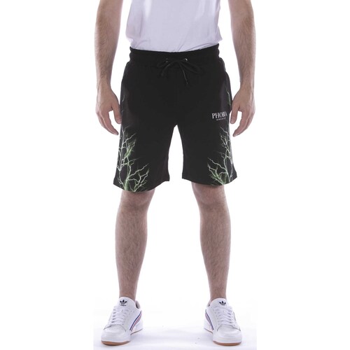textil Hombre Shorts / Bermudas Phobia Shorts With Green Lightning Negro