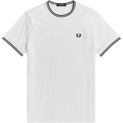 textil Hombre Tops y Camisetas Fred Perry Fp Twin Tipped T-Shirt Blanco