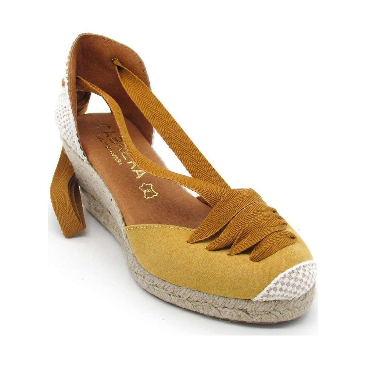 Zapatos Mujer Sandalias Cabrera 35-5 Amarillo