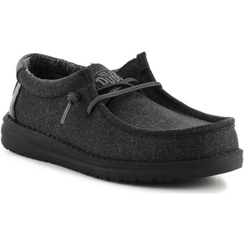 Zapatos Niño Sandalias HEY DUDE HEYDUDE WALLY YOUTH BASIC 40041-BLACK Gris