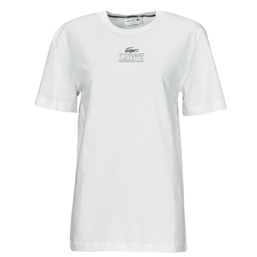 textil Mujer Camisetas manga corta Lacoste TH1147 Blanco