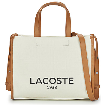 Bolsos Mujer Bolso shopping Lacoste HERITAGE CANVAS ZIPPE Beige