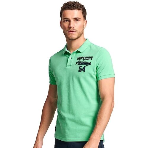 textil Hombre Polos manga corta Superdry POLO SUPERSTATE Verde