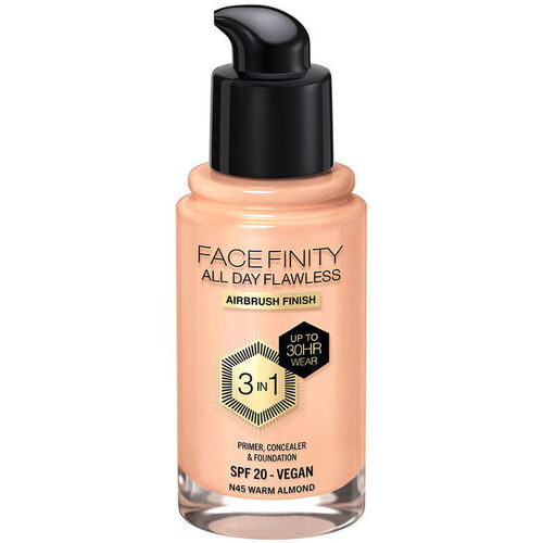 Belleza Mujer Base de maquillaje Max Factor Facefinity All Day Flawless 3 In 1 Foundation n45-warm Almond 