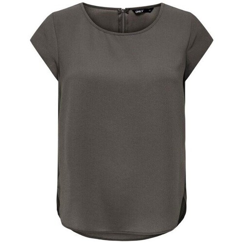 textil Mujer Tops y Camisetas Only 15142784 VIC SOLID Gris