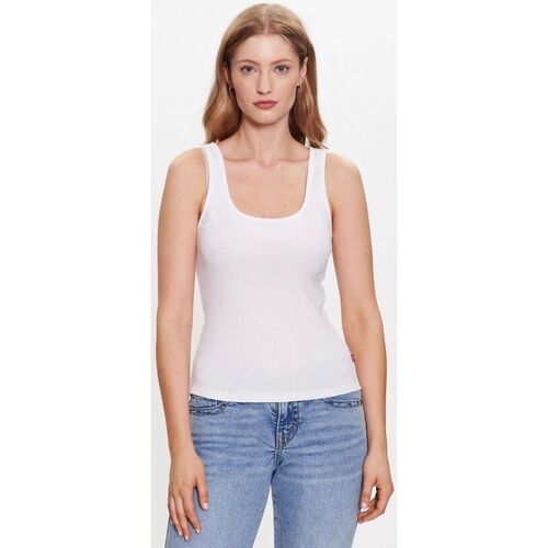 textil Mujer Camisetas sin mangas Levi's A5906 0001 - FIT TANK-WHITE Blanco