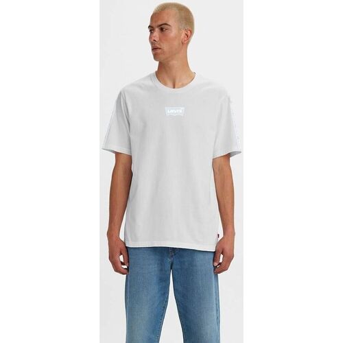 textil Hombre Tops y Camisetas Levi's 16143 0831 RELAXED FIT-TAPE WHITE Gris