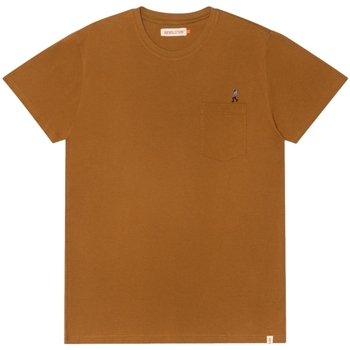 textil Hombre Tops y Camisetas Revolution Regular T-Shirt 1330 HIK - Light Brown Marrón