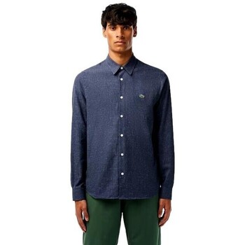 textil Hombre Camisas manga larga Lacoste CAMISA HOMBRE   SLIM FIT CH2573 Azul