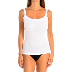 textil Mujer Camisetas sin mangas Kisses&Love 710-BLANCO Blanco