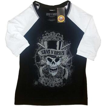 textil Mujer Camisetas manga larga Guns N Roses Faded Skull Negro