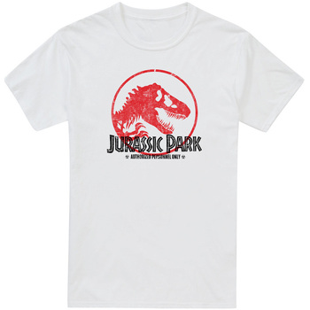 textil Hombre Camisetas manga larga Jurassic Park TV2140 Blanco