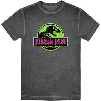 textil Hombre Camisetas manga larga Jurassic Park TV2141 Negro