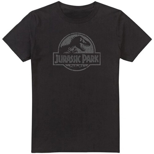 textil Hombre Camisetas manga larga Jurassic Park TV2143 Negro