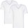 textil Hombre Tops y Camisetas Calvin Klein Jeans S/S V Neck 2Pk Blanco