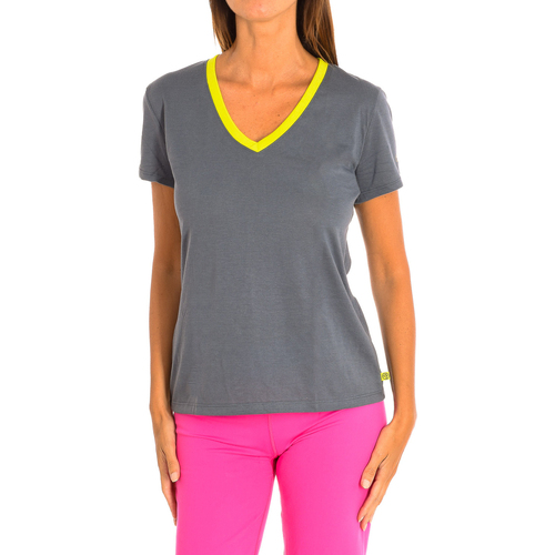 textil Mujer Camisetas manga corta Zumba Z1T00506-GRIS Multicolor