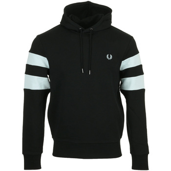 textil Hombre Sudaderas Fred Perry Tipped Sleeve Hooded Sweat Negro