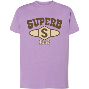textil Hombre Camisetas manga corta Superb 1982 SPRBCA-2201-LILAC Violeta