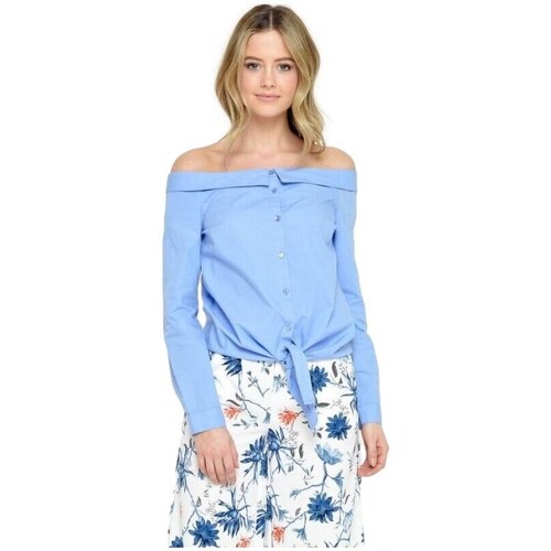 textil Mujer Tops / Blusas Only Julia Off Shoulder Shirt - Cashmere Blue Azul