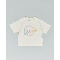 textil Niña Tops y Camisetas Levi's 4EH190 MEET ANG GREET SCRIPT-W5I Blanco