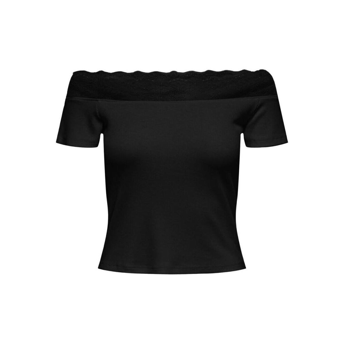 textil Mujer Camisetas sin mangas Only 15315914 SINA-BLACK Negro