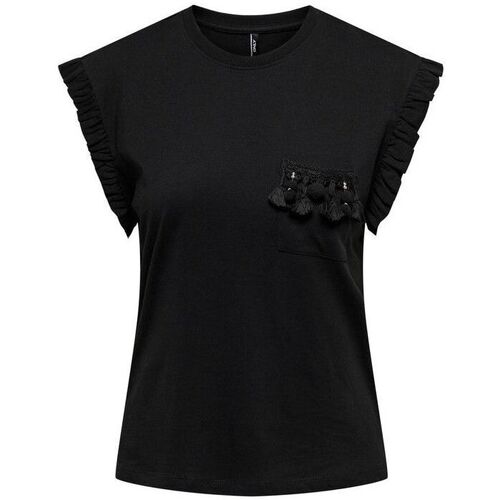 textil Mujer Tops y Camisetas Only 15289732 FILIPPA-BLACK Negro