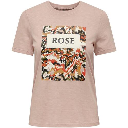 textil Mujer Tops y Camisetas Only ONLPHILINE LIFE REG Rosa