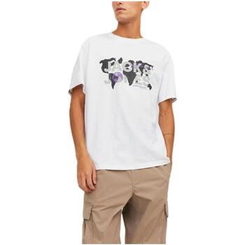 textil Hombre Camisetas manga corta Jack & Jones 12240276 WHITE Blanco