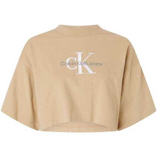 textil Mujer Camisetas manga corta Calvin Klein Jeans CAMISETA  EMBROIDERY  MUJER 