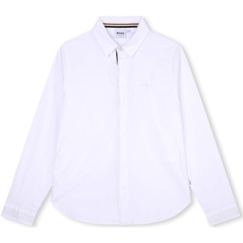 textil Niño Camisas manga larga BOSS J25Q03 Blanco