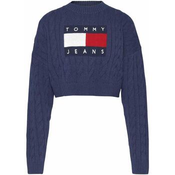 textil Mujer Jerséis Tommy Jeans TJW BXY CENTER FLAG SWEATER Azul