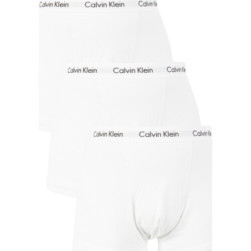 Ropa interior Hombre Calzoncillos Calvin Klein Jeans 3 Pack Trunks Blanco