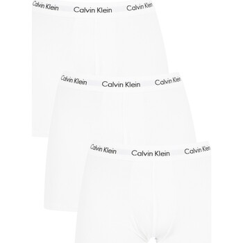 Ropa interior Hombre Calzoncillos Calvin Klein Jeans Pack De 3 Calzoncillos De Algodón Elásticos Blanco