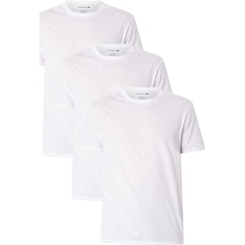textil Hombre Camisetas manga corta Lacoste Camiseta Con 3 Pares De Camisetas Blanco