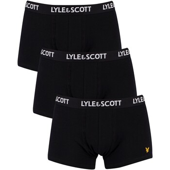 Ropa interior Hombre Calzoncillos Lyle & Scott 3 Pack Trunks Negro