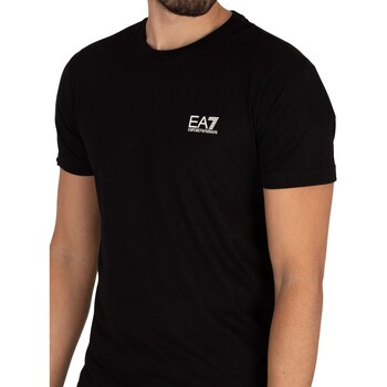 Emporio Armani EA7 Camiseta Con Logo En El Pecho Negro