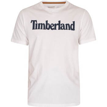 textil Hombre Camisetas manga corta Timberland Camiseta Kennebec Linear Blanco
