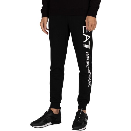 textil Hombre Pantalones de chándal Emporio Armani EA7 Joggers Con Logo Lateral Negro