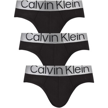 Ropa interior Hombre Braguitas Calvin Klein Jeans Paquete De 3 Calzoncillos De Cadera Reconsidered Stell Negro