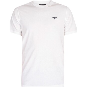 textil Hombre Camisetas manga corta Barbour Camiseta Deportiva Blanco