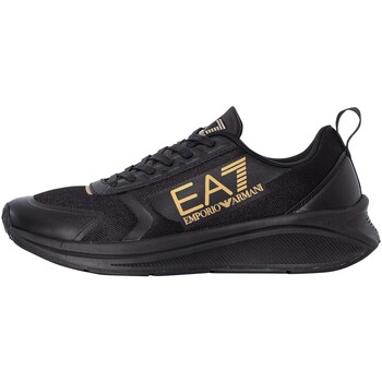 Zapatos Hombre Zapatillas bajas Emporio Armani EA7 Zapatillas Deportivas De Malla Con Logotipo Negro