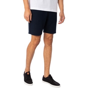 textil Hombre Shorts / Bermudas Farah Pantalones Cortos Con Textura Redwald Azul