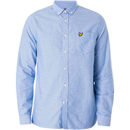 textil Hombre Camisas manga larga Lyle & Scott Camisa Oxford Ligera De Corte Regular Azul