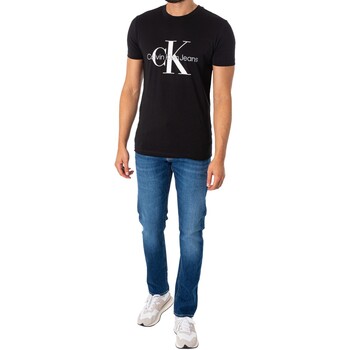Calvin Klein Jeans Camiseta Ajustada Core Monologo Negro