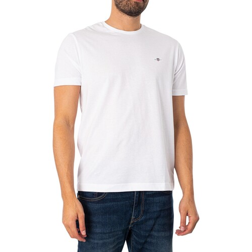 textil Hombre Camisetas manga corta Gant Camiseta Con Escudo Normal Blanco